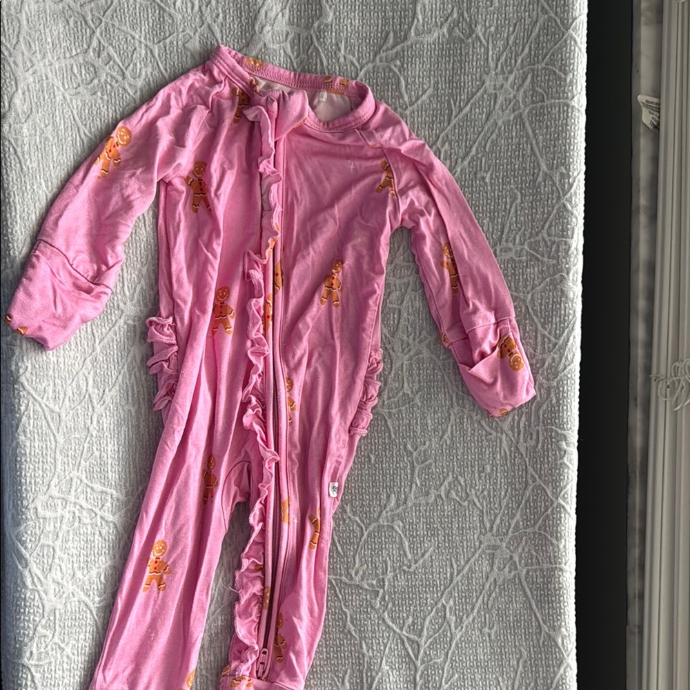 Charming Pink Kids Footie with Fun Print